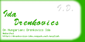 ida drenkovics business card